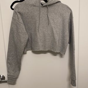 Urban outfitters cropped gray hoodie size small